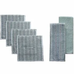 Sale Food Network Awning Stripe Kitchen Towel & Dishcloth 6-Pk. Kitchen Linens