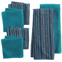 Sale Food Network Awning Stripe Kitchen Towel & Dishcloth 6-Pk. Kitchen Linens