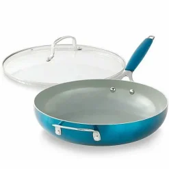 Food Network 12-In. Saute Pan With Lid Cookware & Bakeware