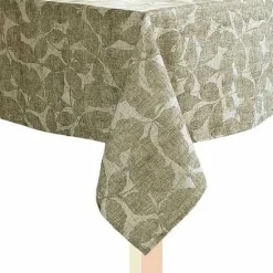 Sale Food Network Khaki Leaves Tablecloth Table Linens