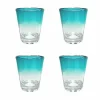 Discount Food Network 4-Pc. Turquoise Ombre Acrylic Double Old-Fashioned Glass Set Drinkware & Glassware