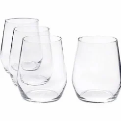 Sale Food Network Signature 4-Pc. Crystal Stemless Red Wine Glass Set Drinkware & Glassware