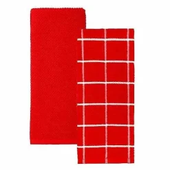 Sale Food Network Windowpane Grid Kitchen Towel 2-Pk. Kitchen Linens